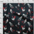 thumbnail image 3 of oneOone Cotton Poplin Navy Blue Fabric Rooster Cock Quilting Supplies Print Sewing Fabric By The Yard 56 Inch Wide, 3 of 6