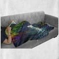 thumbnail image 6 of Modern Soft Flannel Fleece Throw Blanket, Exotic Surfer in the Ocean Waves Digital Featured Effects Sports Hobby Graphic, Cozy Plush for Indoor and Outdoor Use, 50" x 70", Multicolor, by Ambesonne, 6 of 6