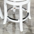 thumbnail image 3 of 30" Bar Stool, White Finish, Beige Fabric Seat, 3 of 5