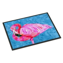 Carolines Treasures 8686JMAT Flamingo Doormat 24x36 36"L x 24"W multicolor