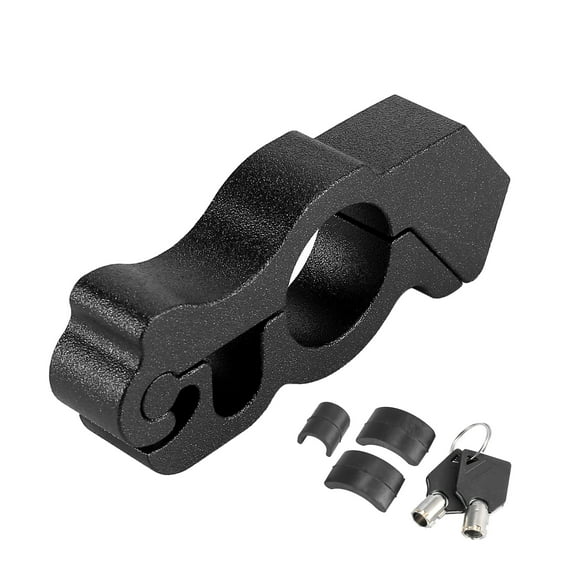 Adjustable Motorcycle Lock Anti Theft CNC Aluminium Alloy with 2 Keys Black