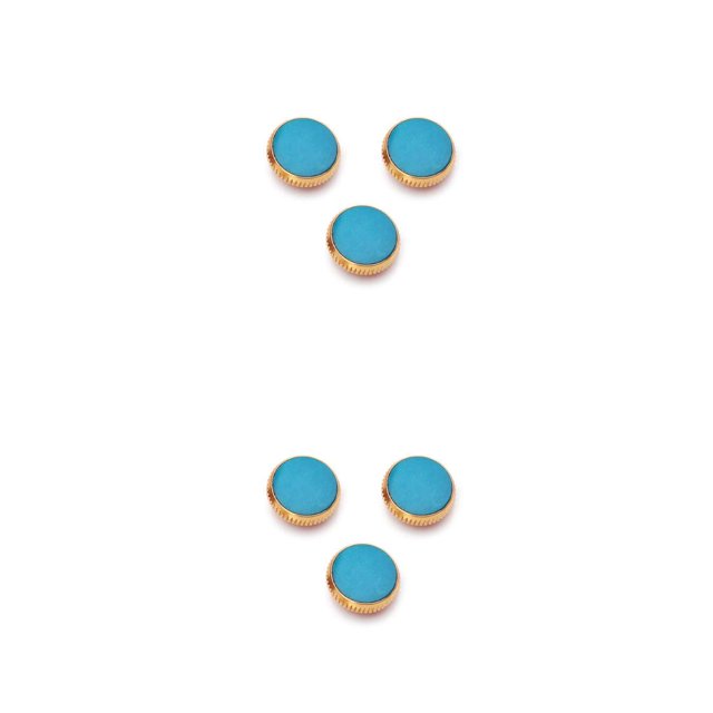 Soidarity Botones de saxofón decorativos de 3 piezas, buen tacto, superficie lisa azul, pieza de repuesto de viento de madera, botón, teclas de Dorado 2piezas Soidarity CBP499232