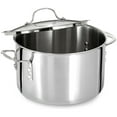 thumbnail image 3 of Calphalon 8 Quart Tri-Ply Stainless Steel Stock Pot with Lid and Aluminum Core, 3 of 3