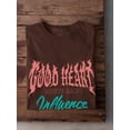 thumbnail image 3 of Good Heart Bad Influence T-Shirt Men -Image by Shutterstock, Male XX-Large, 3 of 4