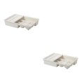 thumbnail image 3 of Organizador de bandeja de basura Inteprter ajustable Blanco 2Conjunto, 3 of 6