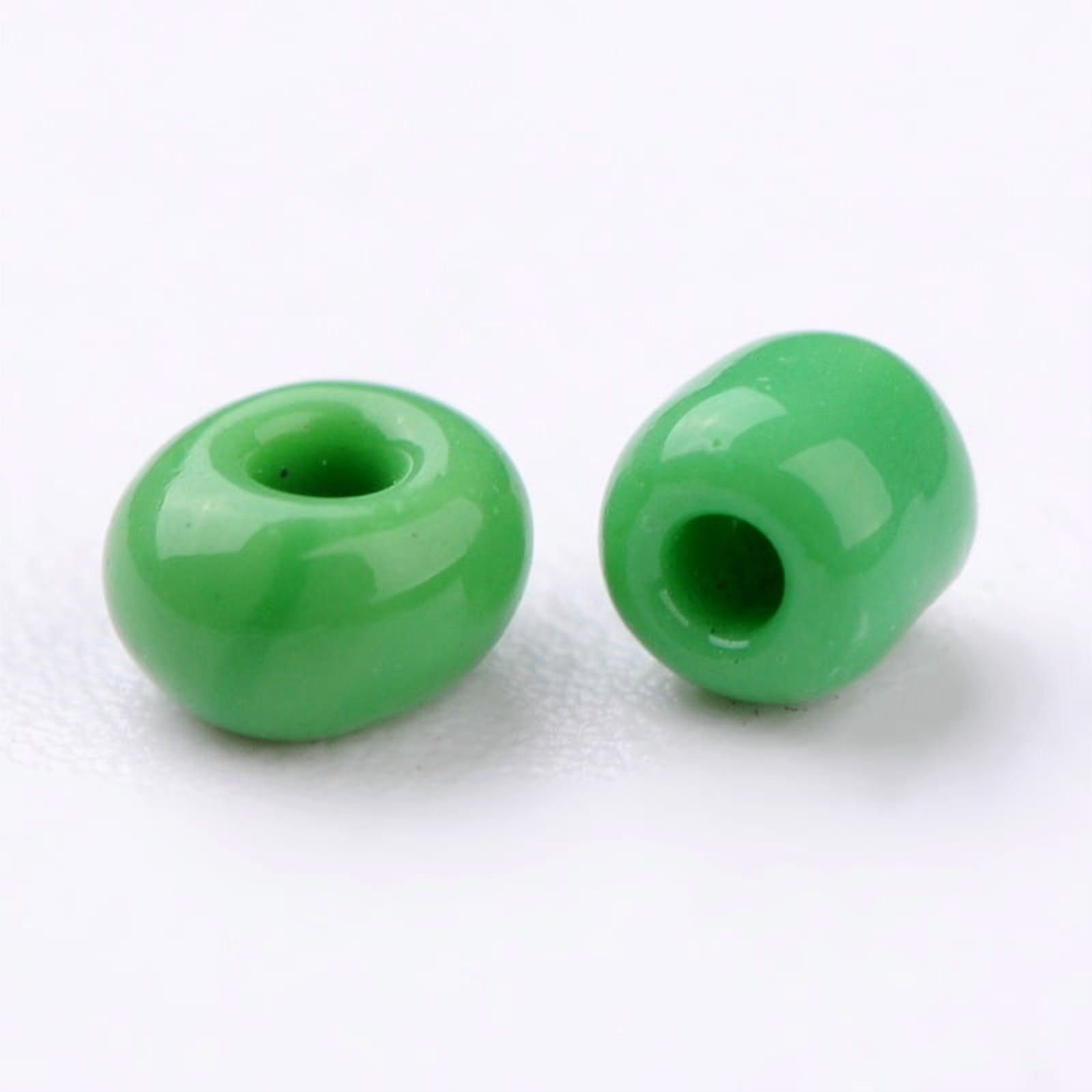 8/0 Glass Seed Beads Opaque Colours Seed Small Craft Beads for DIY Jewelry Making Round Round Hole Pale Green 8/0 3mm Hole: 1mm about 10000pcs/pound