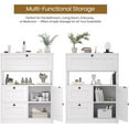 thumbnail image 5 of WYDK Bathroom Cabinet, Modern Bathroom Floor Storage Cabinet Organizer with 1 Door and 3 Drawers, Freestanding Cupboard for Kitchen/Living Room Use(White1/Three Drawers&One Door), 5 of 8