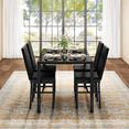 thumbnail image 5 of LinkRomat Glass Dining Table Set for 4, Faux Marble Kitchen Table and 4 PU Leather Upholstered Chairs, Modern Dinette for Dining Room, Compact Space, 5 of 9