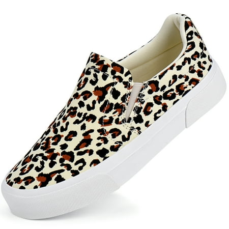 JENN ARDOR Women s Fashion Sneakers Classic Slip On Flats Perforated Soft Canvas Walking Shoes