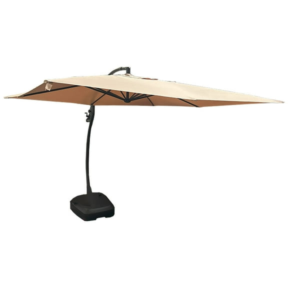 Garden Winds Custom Fit Replacement Canopy Top Cover Compatible with The Grand Patio 10' x 10' Square Umbrella - Upgraded Performance RipLock 350 Fabric