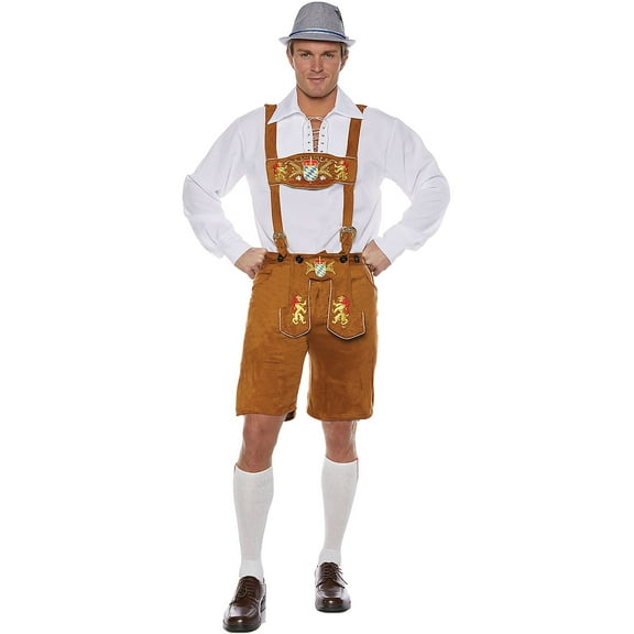 Underwraps Lederhosen Deluxe Oktoberfest Men's Halloween Fancy-Dress Costume for Adult, Standard