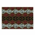 thumbnail image 1 of Safari Cutting Board, Animal Skin Stripes in Diamond Pattern Native Art, Decorative Tempered Glass Cutting and Serving Board, Small Size, Red and Brown, by Ambesonne, 1 of 1