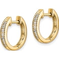 thumbnail image 2 of 14K Yellow Gold Diamond Hinged Hoop Earrings (12 X 14) Made In India em5360-020-ya, 2 of 5