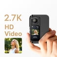 thumbnail image 4 of Bewinner Cámara Corporal de Acción Portátil con Audio y Vídeo, Cámaras Portátiles de 2,7 K y 12 MP, Pantalla a Color de 1,47 Pulgadas y ángulo de 170 Grados, Videocámara Personal Portátil (Black), 4 of 11