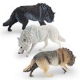 thumbnail image 3 of Set de figuras de lobo realista, 3 piezas, plástico PVC, 17,5 cm, 3 of 3