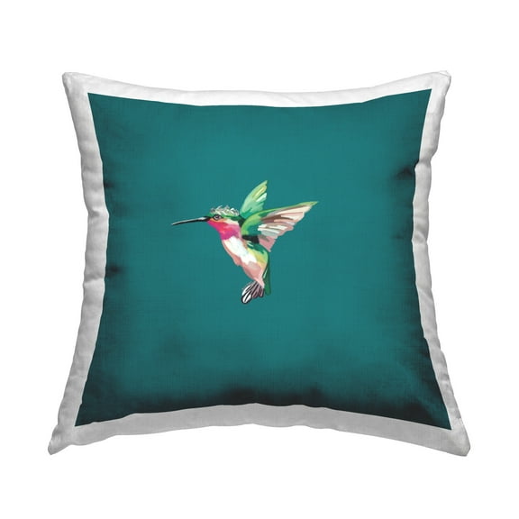 Stupell Industries Hummingbird Wearing Crown Decorative Printed Throw Pillow Design by Amelia Noyes