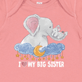 thumbnail image 4 of Inktastic I Love My Big Sister Cute Elephants with Moon and Stars Boys or Girls Baby Bodysuit, 4 of 5