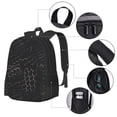 thumbnail image 4 of Large Capacity Backpack 16.5×12.5×5.5in Widened Shoulder Strap Design Main Bag Large Top Handle Belt Adjustable Shoulder Strap Snake Skin Print Style Darkgray_3, 4 of 8