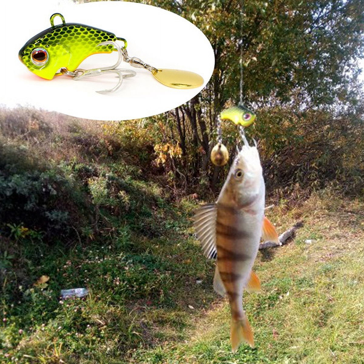 5Pcs/Box Metal Rotating Vibration Lure, Rotating Fishing Spoon Attracts Jigs, Winter Trout Hard Baits Tackle