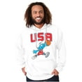 thumbnail image 3 of The Smurfs Basketball Player Team USA Hoodie Hooded Sweatshirt Men Brisco Brands S, 3 of 5