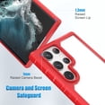thumbnail image 2 of Casus Shockproof Bumper Hard Clear Back Cover Case for Samsung Galaxy S22 - Red, 2 of 7