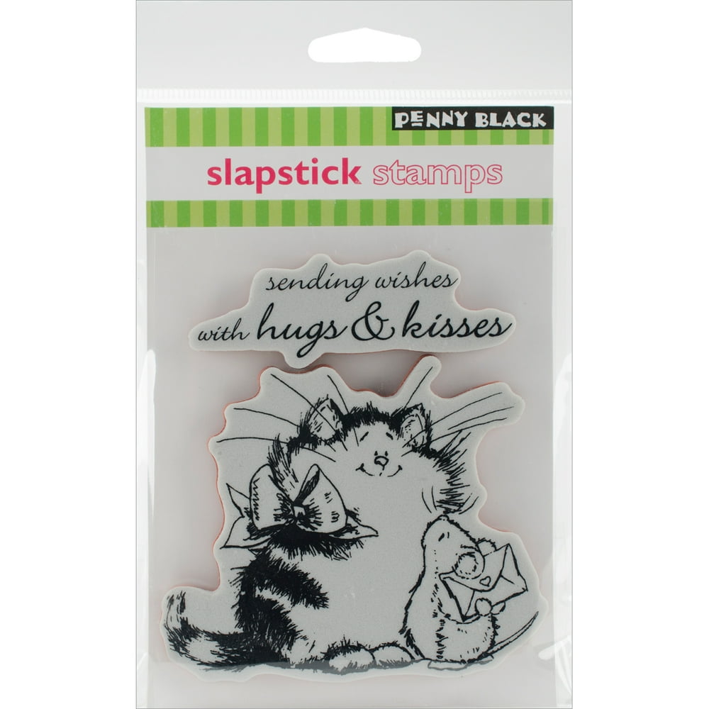Penny Black Cling Rubber Stamp 4" x 6", PurrFect Message