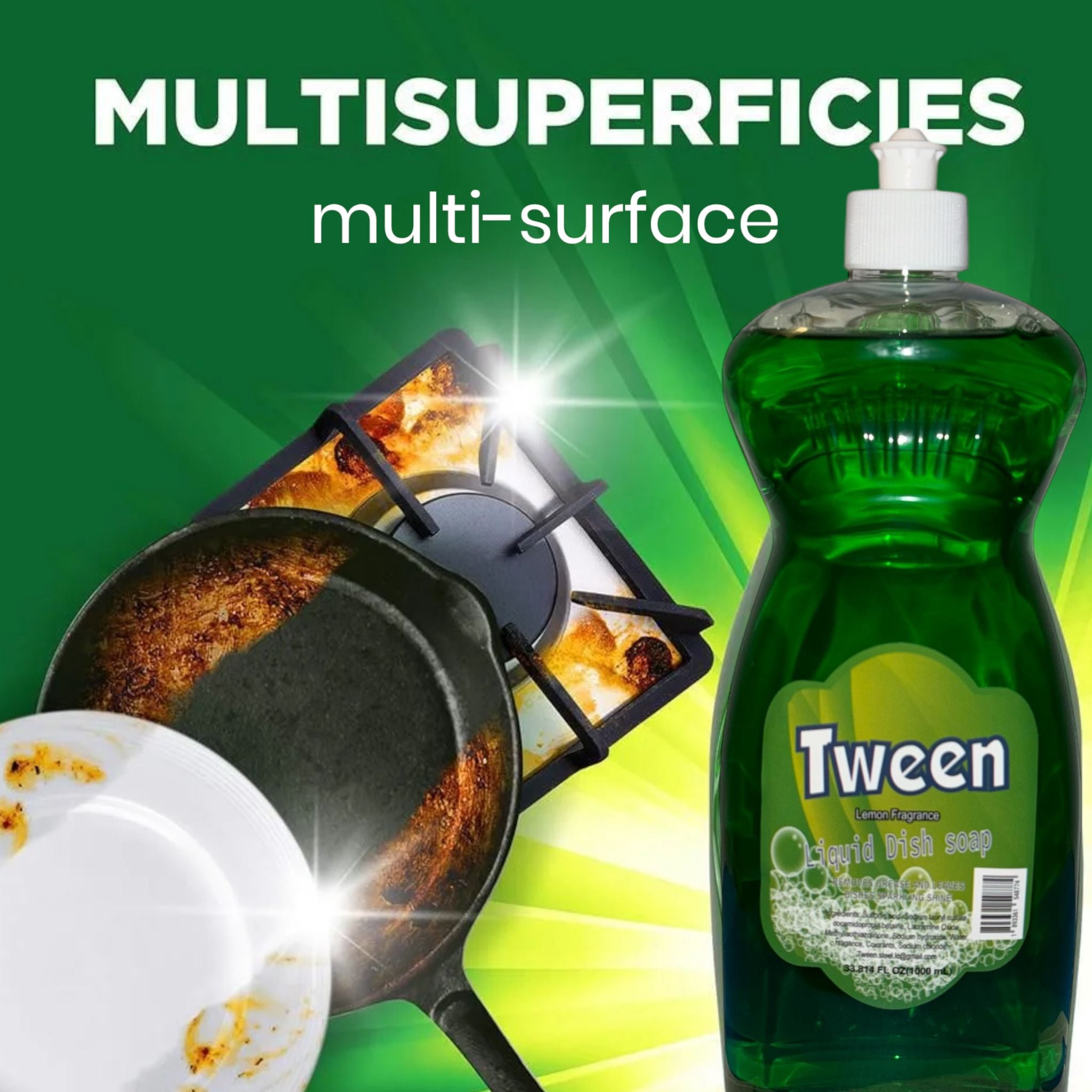 Tween Lemon Fragrance Liquid Dish Soap, 750 ml, Pack of 24 Ultra Concentrated, Cuts Grease