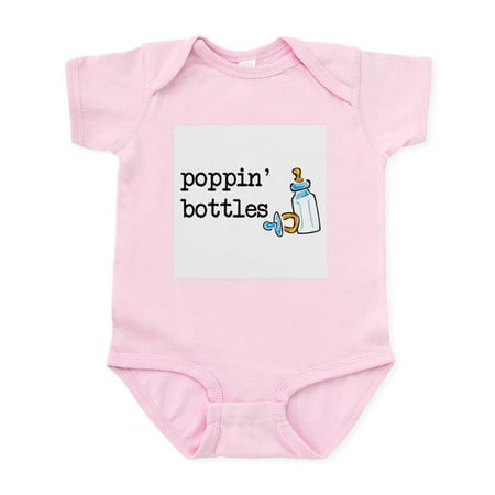 

CafePress - Poppin Bottles Body Suit - Baby Light Bodysuit Size Newborn - 24 Months