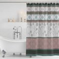 thumbnail image 3 of Grey Stripes Abstract Shower Curtain, Waterproof Shower Curtains for Bathroom, Geometric Spring Flowers Country Washable Fabric Bathtub Curtain Set Bath Decor with 12 Hooks Stall 36"x72", 3 of 8