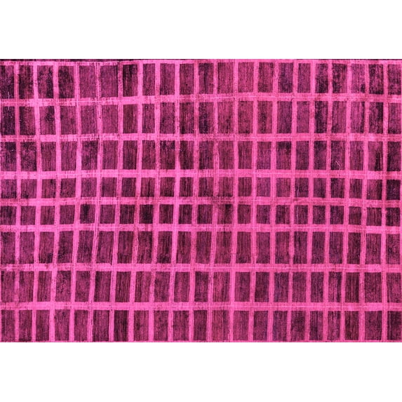 Ahgly Company Indoor Rectangle Oriental Pink Modern Area Rugs, 3' x 5'