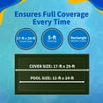thumbnail image 3 of Blue Wave 12' x 24' 12-Year Rectangular In Ground Pool Winter Cover, 3 of 7