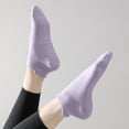 thumbnail image 6 of Babcutegg Womens Pilates Socks Yoga Non-Slip Tight Fitting Ankle Length Gym Wear Breathable and Comfortable Athletic Wear for Women Purple Size Free Size, 6 of 7