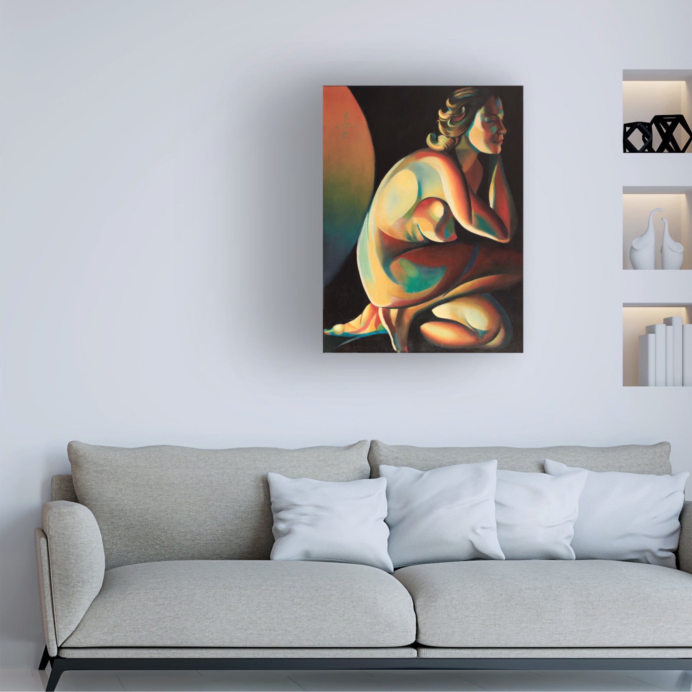 Trademark Fine Art Corne Akkers  Roundism 10 02 22 Canvas Wall Art