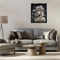 thumbnail image 4 of Stupell Industries Art Deco Dog with Floral Hat Black Floating Frame Canvas Art, 25 x 31, by Karen Burke, 4 of 8