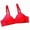 Red, variant on Herrnalise Women's Lace Edge Vertical Stripe Back Bra Padded Bra Wireless Lingerie For women