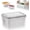 GREY, variant on Fruit Storage Containers for Fridge, Airtight Lids Keep Out Dust, Insects & Contaminants, Easy-Clean Stackable Design for Fresh Produce