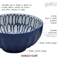 thumbnail image 4 of Tabletops Gallery 6.5" Cobalt Cafe Fluted Stoneware Ramen Noodle Bowls, Set of 2, 4 of 7