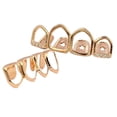 thumbnail image 5 of Parrillas Chapadas en dieciocho , 4 Colmillos, Conjunto Inferior, Cara Abierta, Colmillos, Rejilla, Joker, Rock, Joyería de Disfraz Fernando Tapas de dientes bucales, 5 of 5