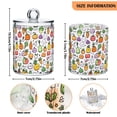 thumbnail image 5 of Yayeee 2 Pack Qtip Holder Bathroom Cotton Swab Canister with Lid Clear Dispenser Set, Cute Vegetables, 5 of 6