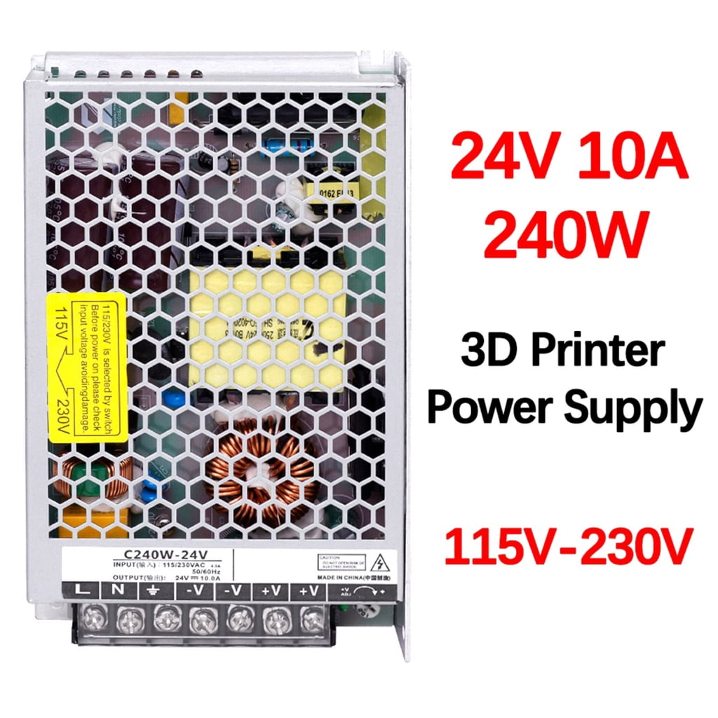 24V Power Supply For Printers Metal Housing Enhances Heat Dissipation Via Meshed Design High Output Compactly & Quiet