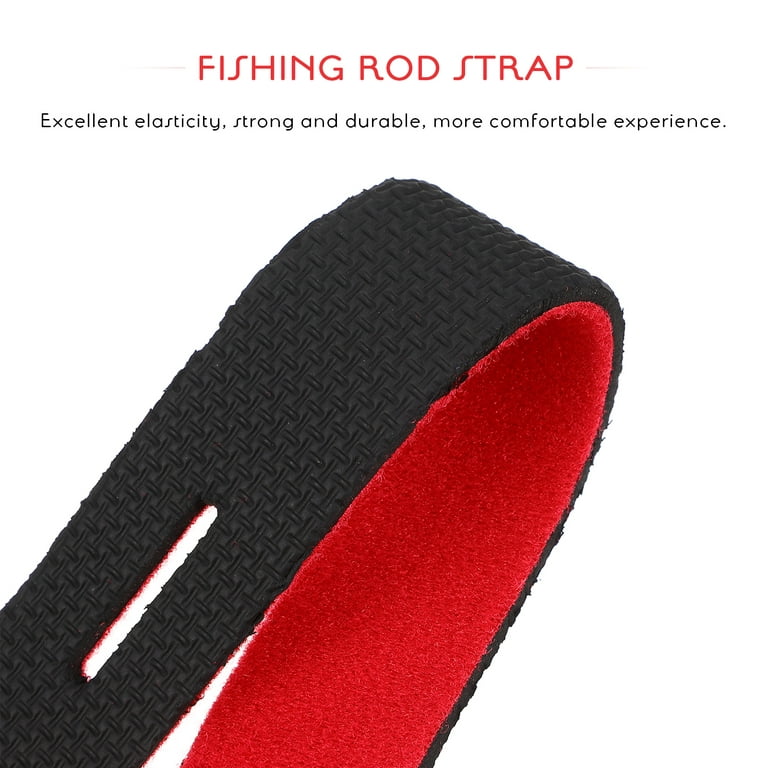 10 Pcs Fishing Rod Strap Accessories Elastic Waist Band Red Ok