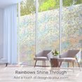 thumbnail image 2 of Window Privacy Film Static Window Clings Vinyl 3D Window Decals Window Stickers Rainbow Window Film for Glass Door Home Heat Control Anti UV 17.5 x 78.3 Inches, 2 of 7