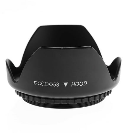Image of DSLR lens hood Univeral 58mm DSLR Camera Lens Hood for /Nikon / /Pentax /Olympus /Sigma /Tamron Lens (Black)