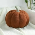 thumbnail image 2 of ZEN 3D Simulated Pumpkin Pillow Plush Pillow Sofa Cushion (11inch, Brown), 1 Count (Pack of 1), 2 of 9