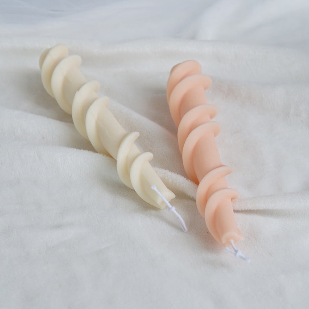 ZUARFY 3D Spiral Rod Silicone Mold for Plaster Candle Making Baking Chocolate Cake Dessert Pastry Mousse Mould