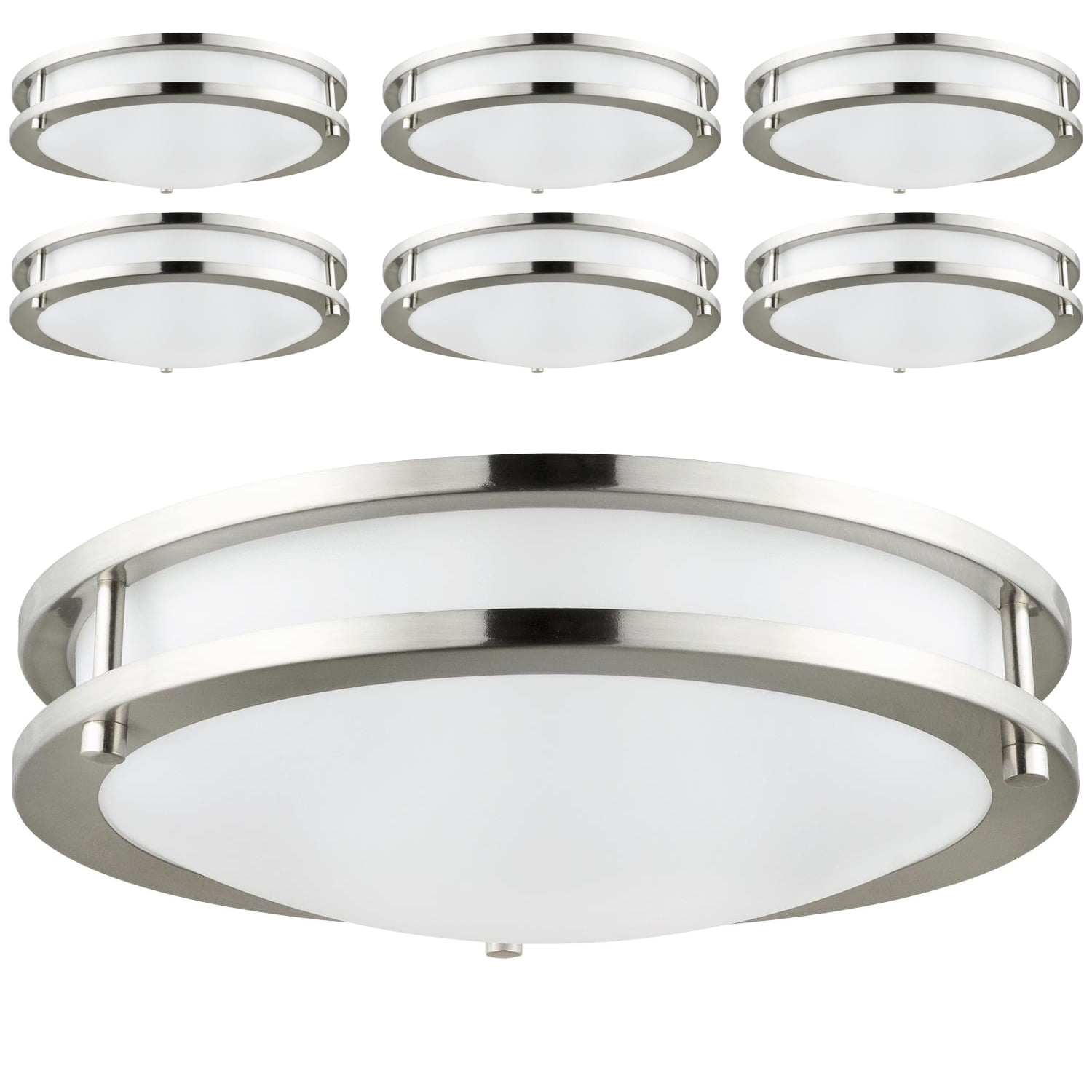 Sunlite Round Decorative Led Fixture Steel Body Brushed Nickel Flush Mount 15 Watt 12 Diameter 35 000 Hour Lamp Life Enery Star Rated Dimmable 1050 Lumens Warm White 6 Pack Walmart Com Walmart Com Sunlite Round Decorative Led Fixture Steel Body Brushed Nickel Flush Mount 15 Watt 12 Diameter 35 000 Hour Lamp Life Enery Star Rated Dimmable 1050 Lumens Warm White 6 Pack Walmart Com Walmart Com