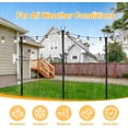 thumbnail image 2 of 10FT String Light Poles 4 Pack, Adjustable Metal Light Poles with Fork for Outside String Lights, Outdoor Hanging Light Stand for Patio, Deck, Backyard, Garden, Party, Wedding, 2 of 7