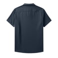 thumbnail image 4 of Guluxicc Men's Cotton Tops Button Down Collared Shirts Regular Fit Short Sleeve Solid Color Breathable Summer Business Casual Tops, 4 of 7