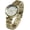Gold, variant on Japanese Quartz Elegant Bracelet Watch with Crystals Bezel & Rhinestone Markings Adult Male