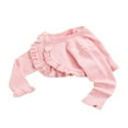 thumbnail image 2 of Little Girls Knitted Cardigan Solid Color Lace Long Sleeve Single Button Casual Tops, 2 of 6